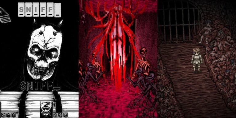 Indie Horror Dungeon Crawler Collage